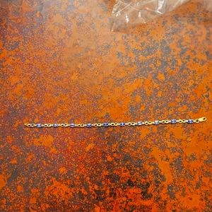 Ladies 10 karat yellow gold 7" bracelet